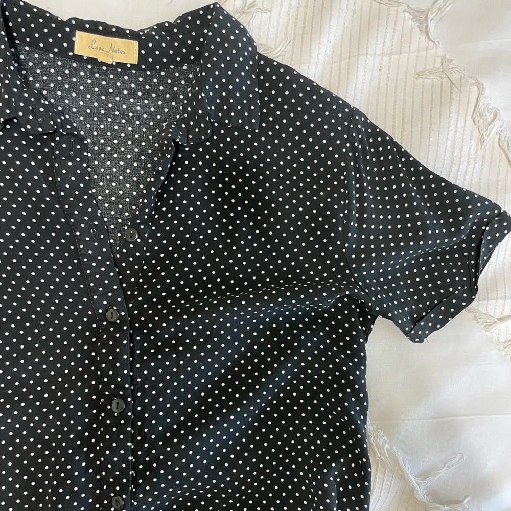 Cropped Collared Button Down